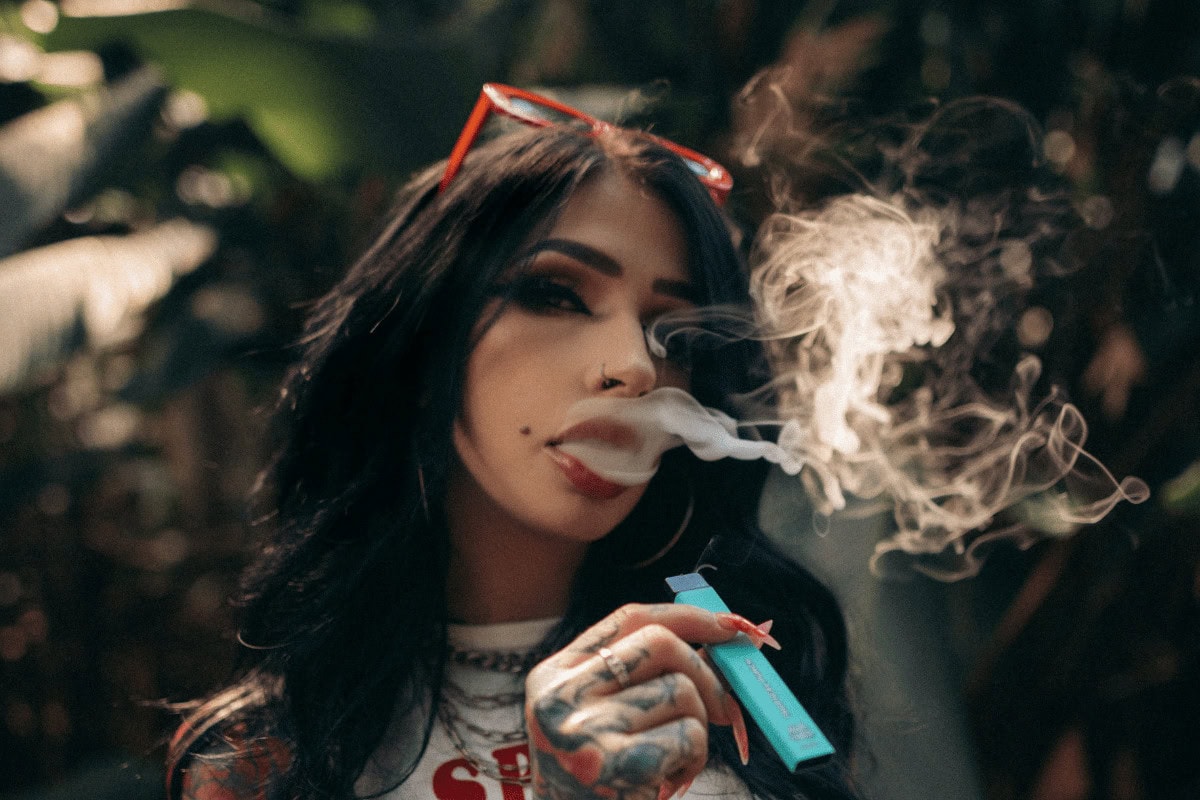 A girl vaping A girl vaping