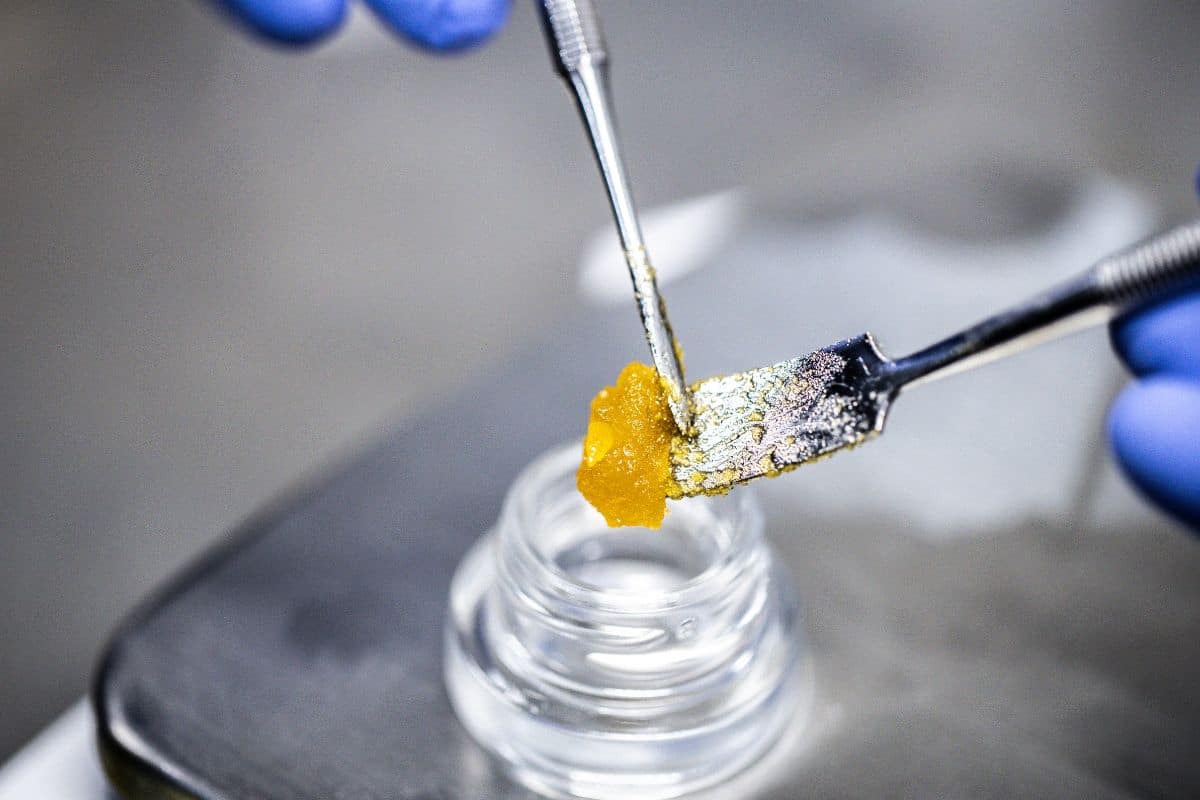 Live resin being tested in the laboratory. Live resin being tested in the laboratory.