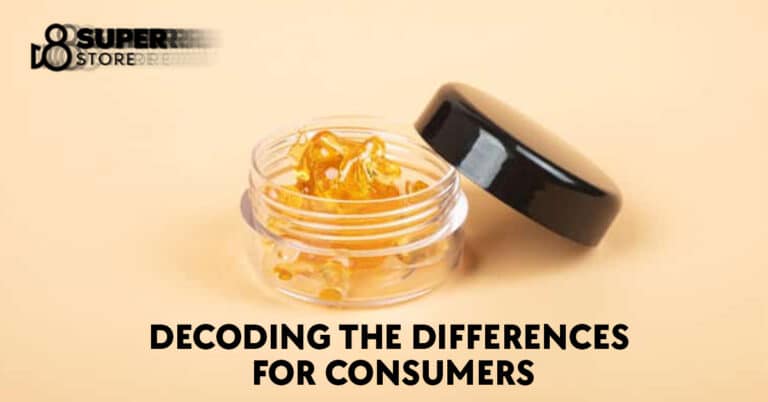 A jar of CBD oil explaining the differences between hash rosin and rosin for consumers.