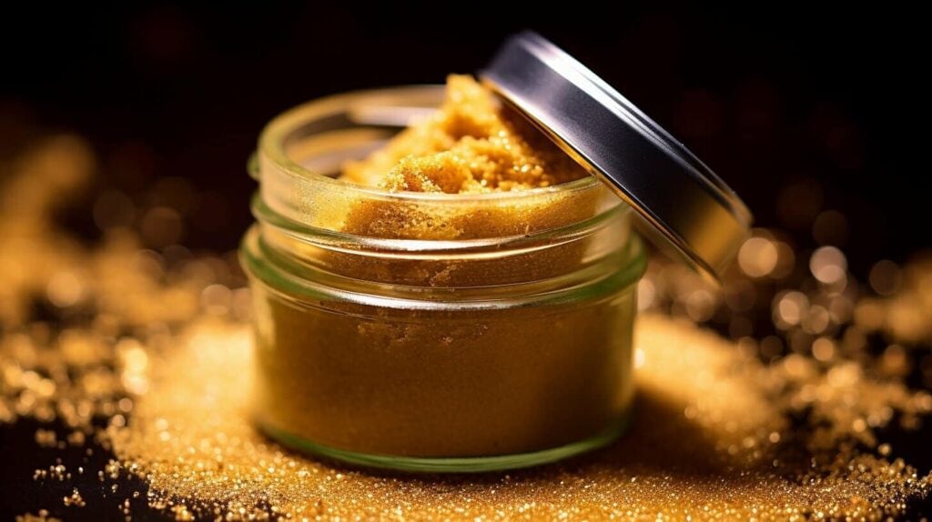 delta 8 kief in a glass jar delta 8 kief in a glass jar