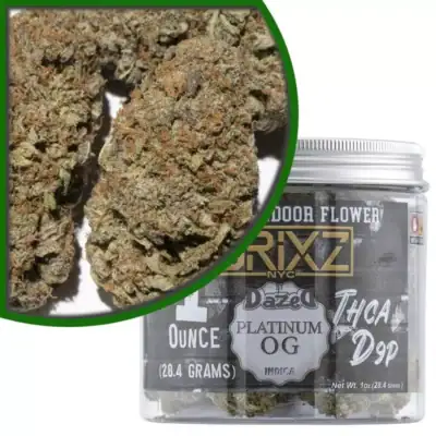 BRIXZ THCa D9P Premium Indoor Flower 1oz BRIXZ NYC THCa D9P Premium Indoor Flower 1oz - Platinum OG