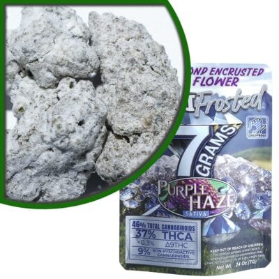Dazed Frosted Premium Indoor THCa Flower 7g PurpleHaze Frosted THCA Premium Flower 7g