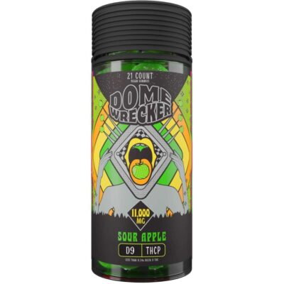 DomeWrecker Delta-9 THCP Vegan Gummies 11000mg 21pc DomeWrecker Delta-9 THCP Vegan Gummies 11000mg 21pc - Sour Apple