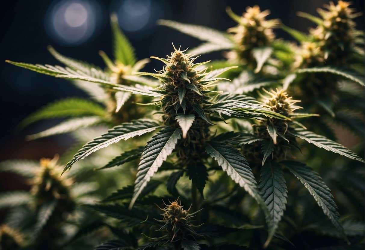 A close up of a cannabis plant.