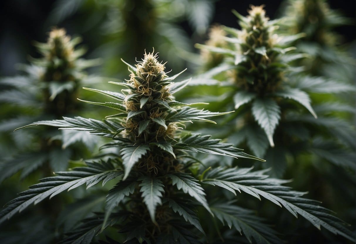 A close up of an exotic cannabis plant.