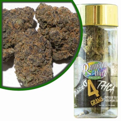 Dazed Premium Indoor THCa Flower 4g Dazed8 THCA Premium Indoor Flowers Rainbow Runtz 4g
