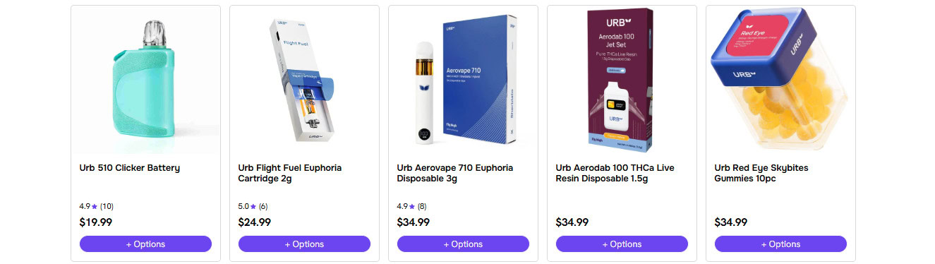 URB vape products for sale