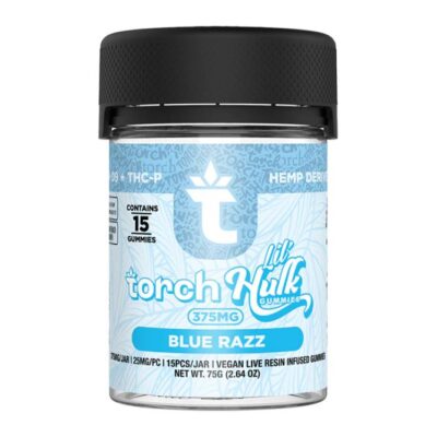 Torch Lil’ Hulk Gummies 375mg 15pc Torch Lil' Hulk Gummies 375mg 15pc - Blue Razz