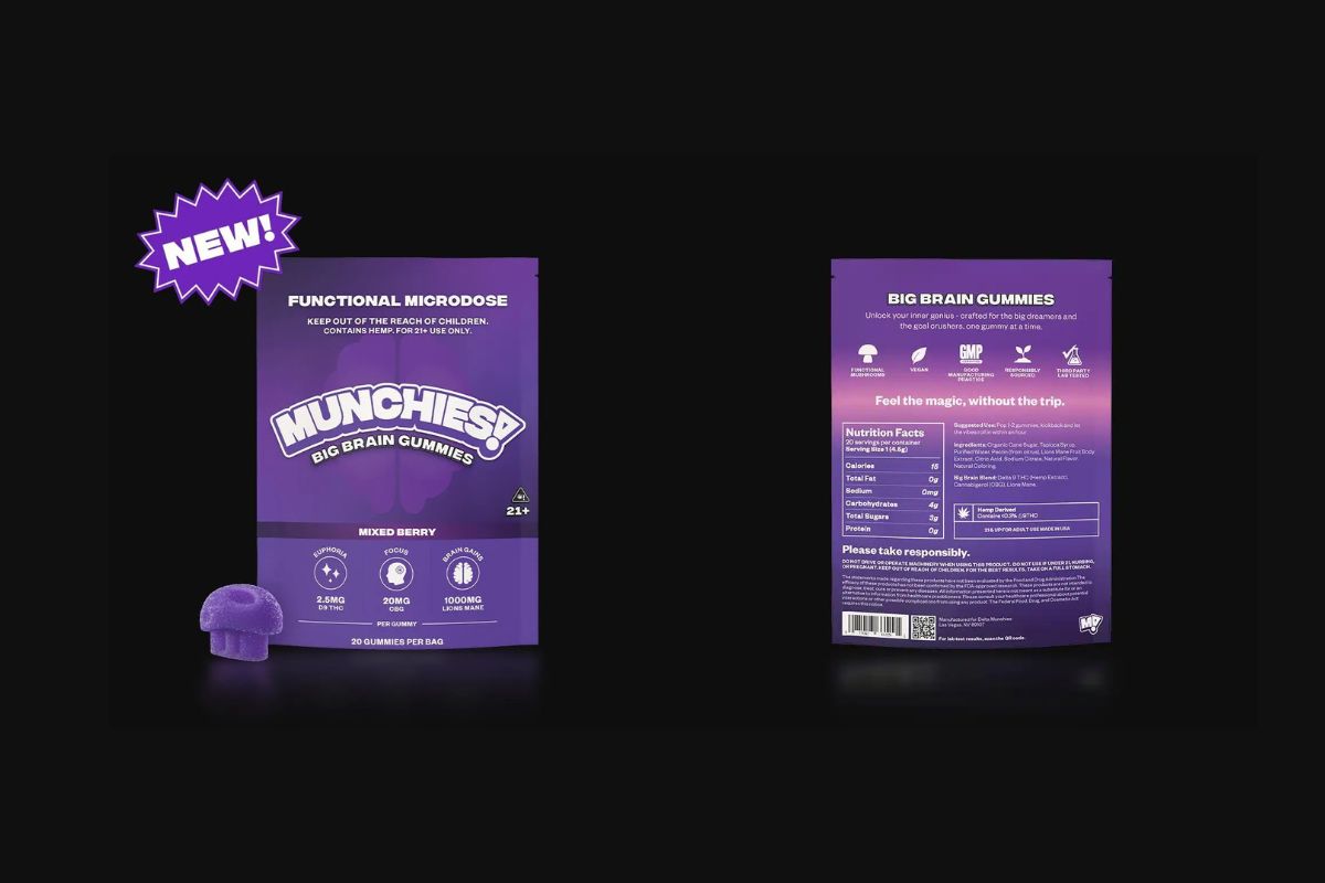 Delta Munchies product with front and back side view