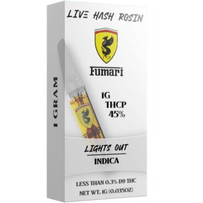 Fumari THCP Vape Cartridge 1g Fumari THCP Vape Cartridge 1g - Lights Out (Indica)