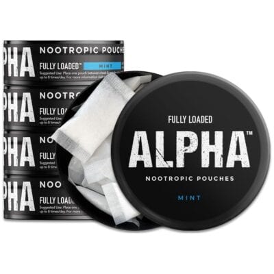 Fully Loaded Alpha Nootropic Pouches 15ct, pack of 5 - Mint