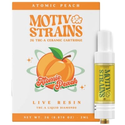 Motiv Strains THCA Liquid Diamonds Cartridge 2g - Atomic Peach (Indica)