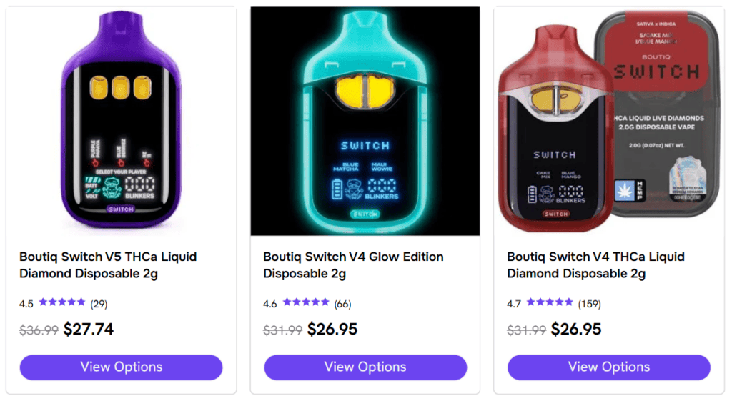 A collection of boutiq products