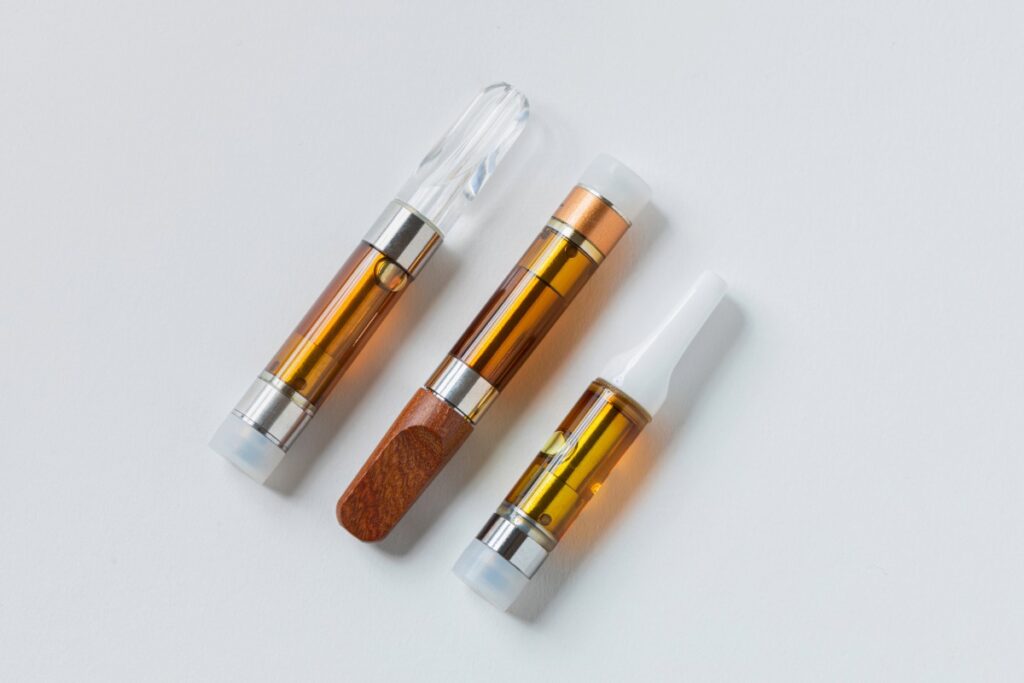 Fake vape cartridges placed together