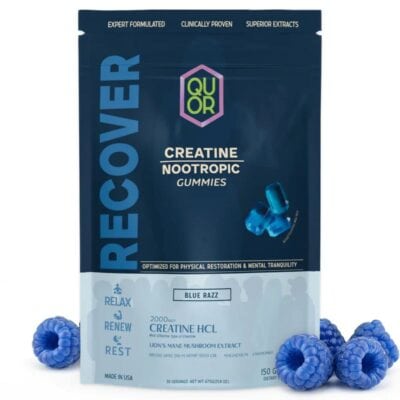 QUOR Recovery Creatine Gummies 150pc - Blue Razz